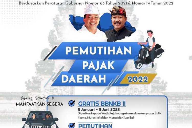 Gubernur Koster Kembali Mengeluarkan Kebijakan Pemutihan Pajak 2022