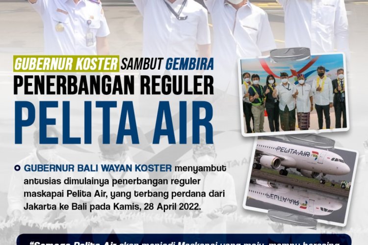 Gubernur Koster Sambut Penerbangan Reguler Pelita Air