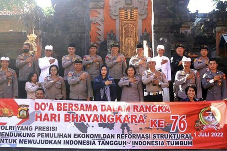 Polda Bali Gelar Doa Bersama, Sambut HUT ke 76 Bhayangkara