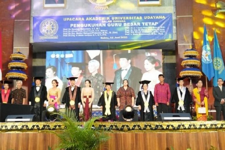 Kukuhkan 8 Guru Besar Tetap, UNUD Punya 199 Orang Profesor