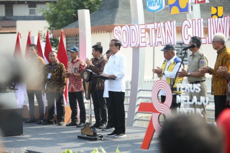 Presiden Jokowi Resmikan Sodetan ciliwung 1,2 KM, Tuk kendalikan Banjir Jakarta