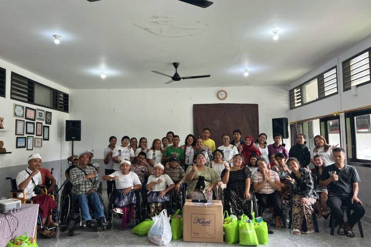 HUT RI Ke&79 Yayasan Kaori Welas Asih Kembali Sambangi Penyandang Difabel di Yayasan Cahaya Mutiara Ubud