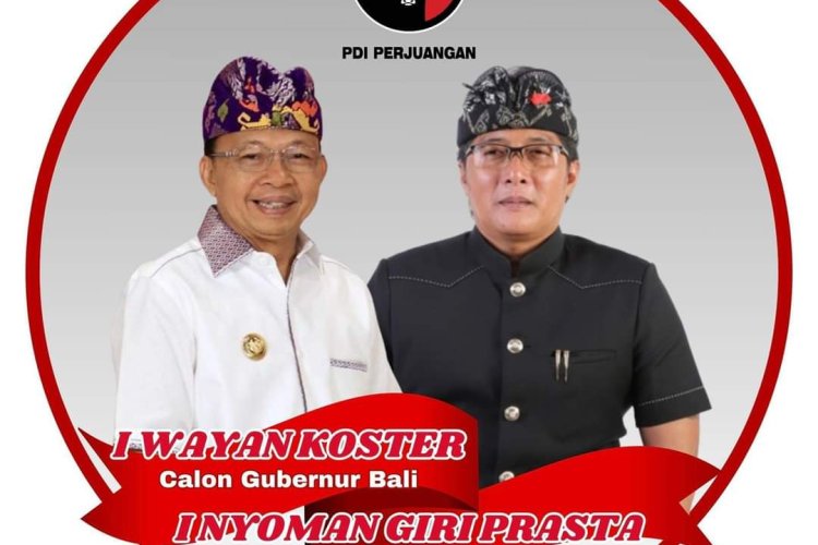 Resmi Diusung PDIP, Koster&Giri Maju di Pilgub Bali 2024