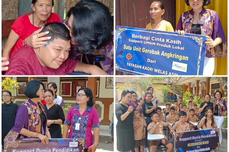 Yayasan Kaori Welas Asih Support Pendidikan, UMKM Lokal Hingga Bantuan Kursi Roda di Karangasem 