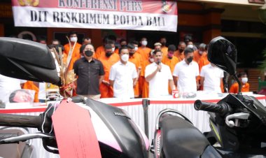 Ditreskrimum Polda Bali Ungkap 54 Kasus Pencurian Dengan 66 Tersangka