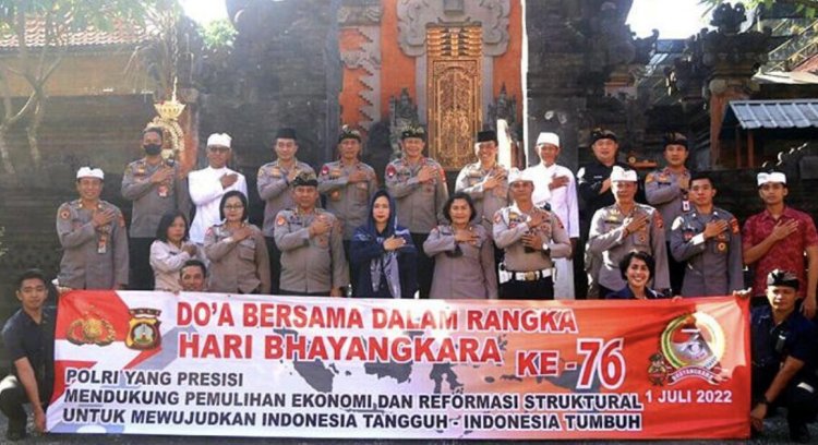 Polda Bali Gelar Doa Bersama, Sambut HUT ke 76 Bhayangkara