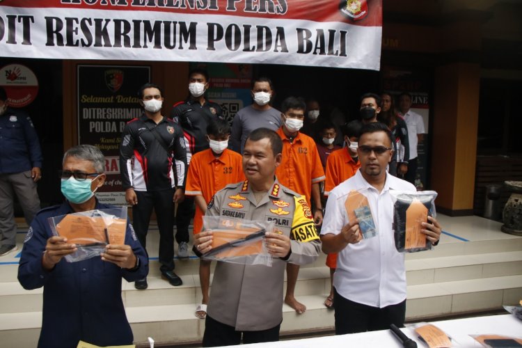Polda Bali Ringkus Tiga Pelaku Tindak Pidana Pencurian Kendaraan Bermotor