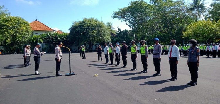 Ratusan personel Polda Bali Amankan Kegiatan Agriculture Minister Meeting.