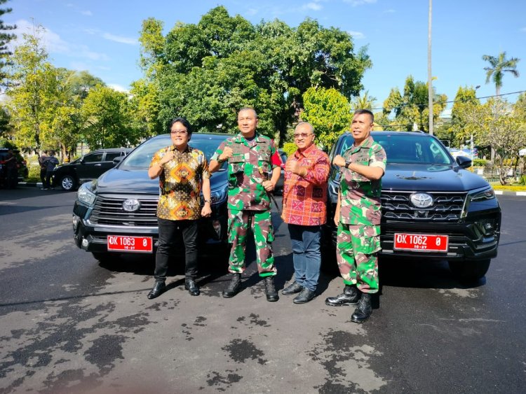 Korem Wira Satya Terima Hibah 2 Unit Kendaraan dari Pemkab Badung