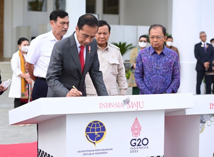 Koster Dampingi Presiden Joko Widodo Resmikan Gedung VVIP Bandara I Gusti Ngurah Rai