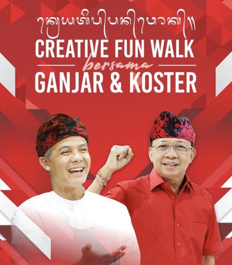 Creative Fun Walk Bersama Ganjar Pranowo dan Wayan Koster