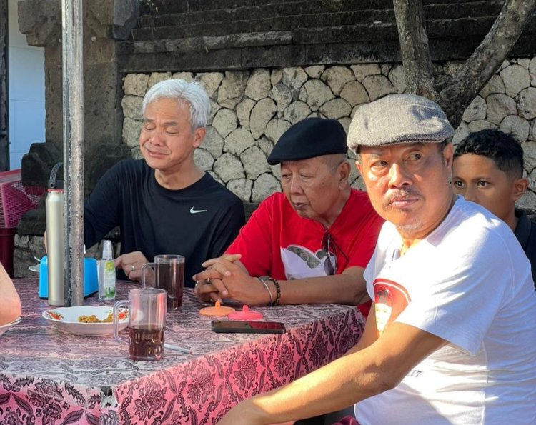 Ganjar Pranowo Nikmati Makan Pagi bersama Gus Marhaen dan Cok Rat