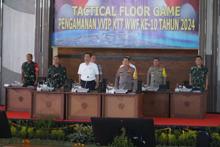 Persiapan Pengamanan WWF ke 10, TNI – Polri Gelar Tactical Floor Game