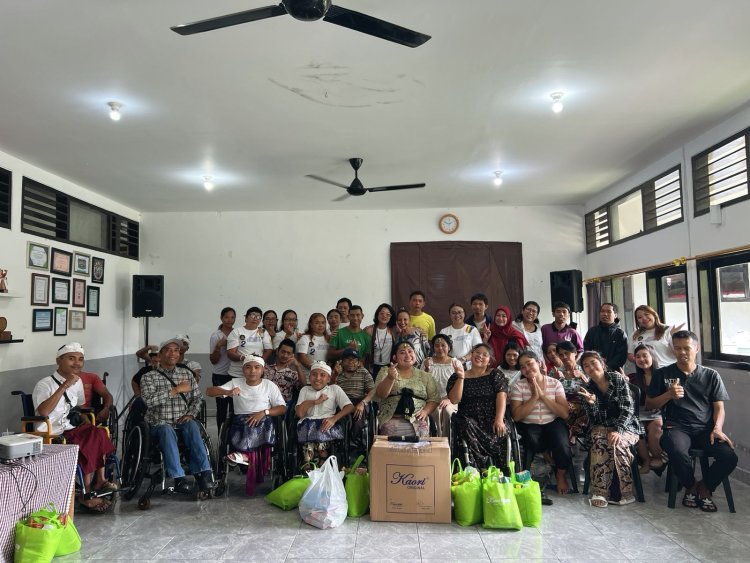 HUT RI Ke-79 Yayasan Kaori Welas Asih Kembali Sambangi Penyandang Difabel di Yayasan Cahaya Mutiara Ubud