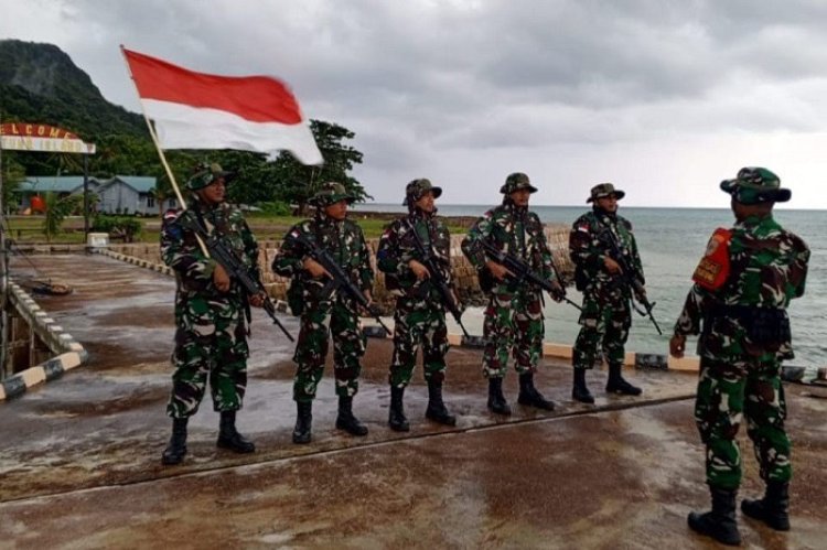 Cegah Pelanggaran Batas Wilayah, Marinir Patroli Laut di Pulau Sekatung Natuna