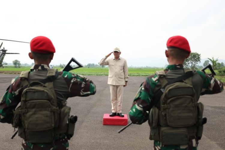 Menhan Sjafrie Kunjungi Pusdiklatpassus Kopassus Batujajar