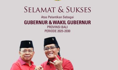 Nyonya's Secret Resto Jimbaran Mengucapkan selamat Pelantikan Koster - Giri Prasta