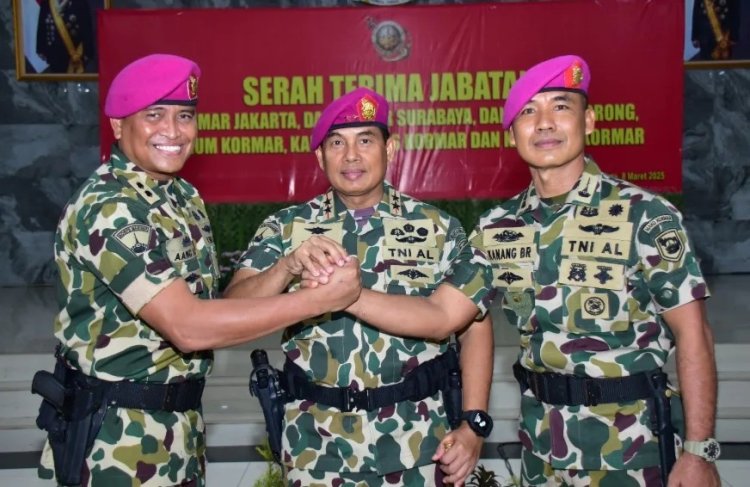 Dankormar Pimpin Pergantian 6 Jabatan Strategis Marinir