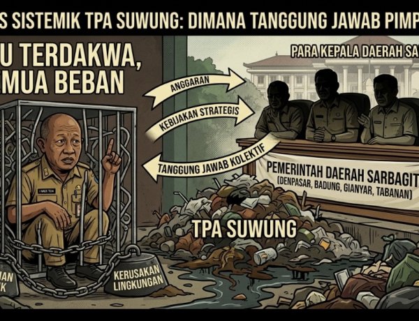 Satu Tersangka, Banyak Penanggung Jawab! Skandal TPA Suwung Seret Bayang-Bayang Kesalahan Sistemik Sarbagita