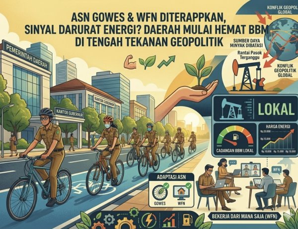 ASN Gowes & WFN Diterapkan, Sinyal Darurat Energi? Daerah Mulai Hemat BBM di Tengah Tekanan Geopolitik”
