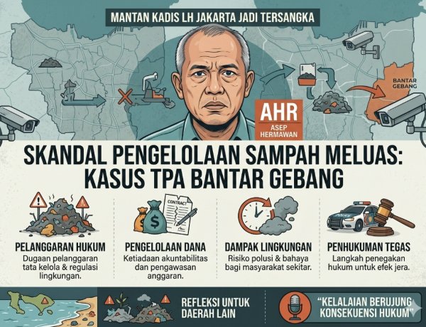 Skandal Pengelolaan Sampah Meluas, Mantan Kadis LH Jakarta Menyusul Jadi Tersangka