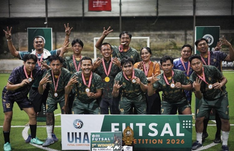 Arya Arkananta Hat-trick Juara, UHA Futsal Competition 2026 Perkuat Solidaritas Insan Hospitality Ubud