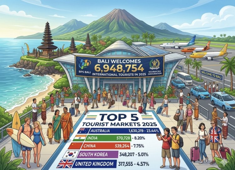 Bali Tak Pernah Kehilangan Pesona, Hampir 7 Juta Wisman Datang Sepanjang 2025, Australia Terdepan