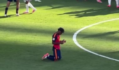 Bukan Selebrasi Gila, Tapi Doa Khusyuk: Gestur Lamine Yamal yang Mengajarkan Arti Kemenangan Sejati"