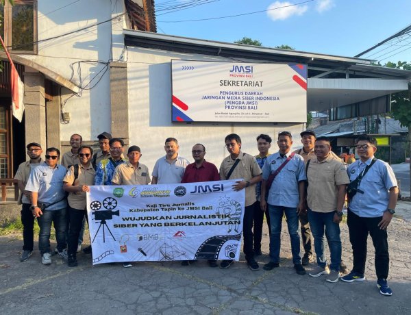 Aswat Tapin Belajar Pengelolaan Media Siber ke JMSI Bali