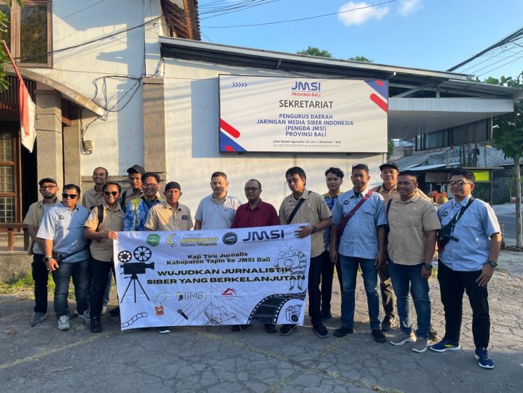 Aswat Tapin Belajar Pengelolaan Media Siber ke JMSI Bali