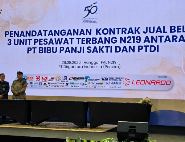 PT BIBU Teken Kontrak Tiga N219 Amfibi, Perkuat Logistik Laut Bali dan Indonesia Timur