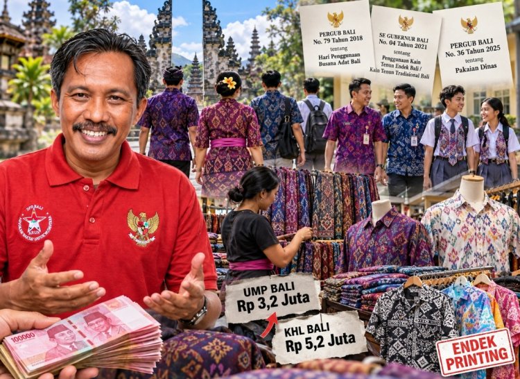 Pergub Endek Jangan Jadi Beban Rakyat, UMP Bali Rp3,2 Juta: ARUN Soroti Maraknya Endek Printing