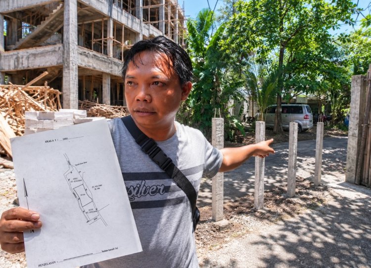 Pembangunan 75% Terhenti! Akses Jalan di Gianyar Ditutup, Pemilik Tanah Diminta Rp1,5 Miliar